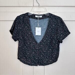 NWT Womn Reiya Floral Crop Top XS